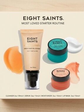 Eight Saints Starter Skincare Set - Peach & Teal